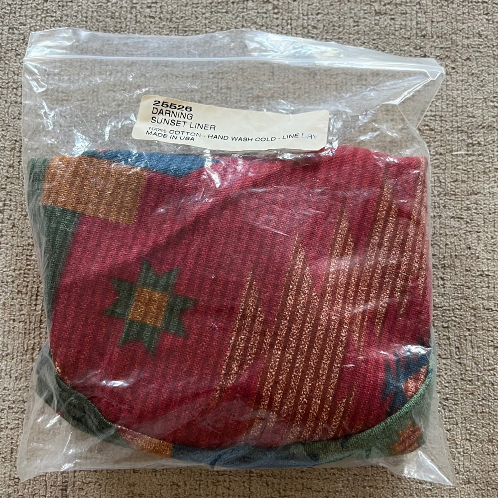 Vtg Longaberger Basket Liner 100% Cotton Made in USA Southwestern Pattern 25526